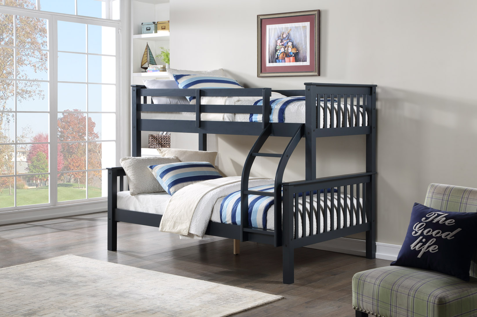 triple bunk beds with mattresses included
